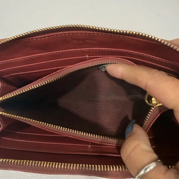 Miu Miu Salmon color Crocodile Embossed Wallet - Picture 8 of 11